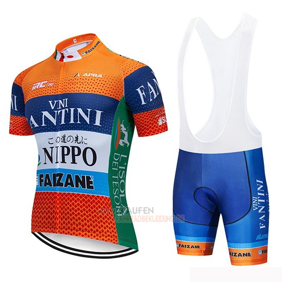 Vini Fantini Kurzarmtrikot 2019 und Kurze Tragerhose Orange